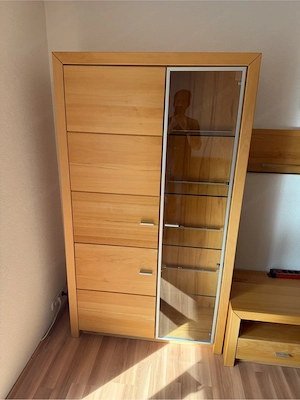 Wohnwand Massiv Kernbuche Bild 4