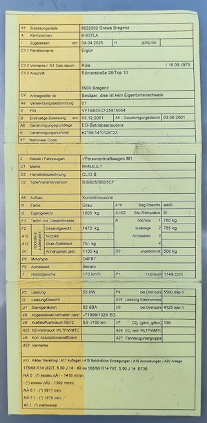 Renaut Clio B, Kombilimiousine. Baujahr 2001 Bild 5
