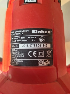 Einhell Farb- und Betonmischer TC-MX1400-2 E Bild 2