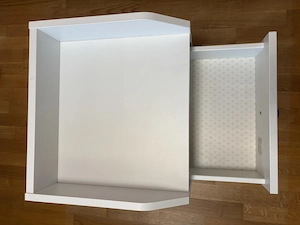 Nachttisch Nachttischkästchen weiß Bild 4