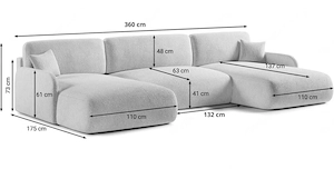 Wohnlandschaft Boucle Beige  Bild 3