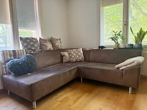 sofa mit kissen zu verkaufen  Bild 3