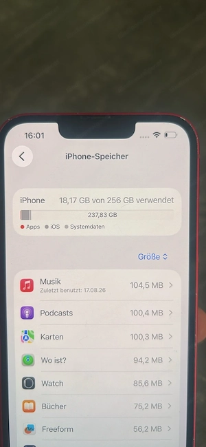 Iphone 13 rot Neue Akku 256GB Bild 2