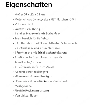 Verkaufe Ergobag Schultasche mit Rucksack  Bild 6