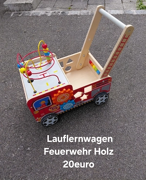 Lauflernwagen,  Laufrad Holz 