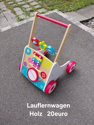 Lauflernwagen,  Laufrad Holz  Bild 4