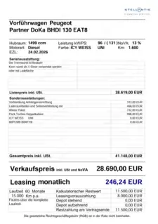 Peugeot Partner Kombi 2026 Bild 13