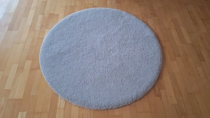 Teppich, rund, 120cm, grau