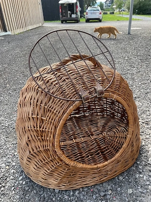 Großer Katzen-Transportkorb   Katzenhöhle aus Weide Bild 2