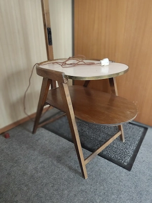 Vintage Stehlampe mit Ablage Tisch 50er Jahre Bild 3