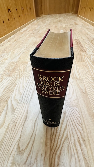 Brockhaus Lexikon dekorativ in Leder mit Goldprägung Bild 2