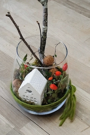 Deko im Glas mit Beleuchtung  Bild 3
