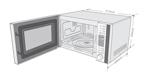 PRIVILEG Mikrowelle AC925EBL 900 Watt neuwertig Schwarz Vielseitige 3-in-1-Fun Bild 5
