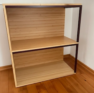 IKEA PS 2014 Regal-Set   7 Elemente + 4 Deckel, Bambus Bordeaux