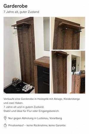 Garderobe mit Schrank Bild 2