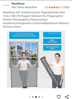 Fliegengitter Magnetisch max.150x180 Bild 5