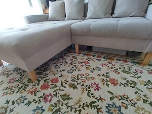 Ecksofa beige 215cm breit Bild 2