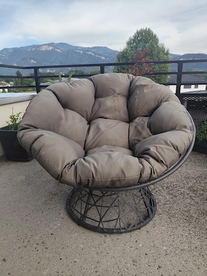 Papasansessel Relaxliege Rattan Bild 4