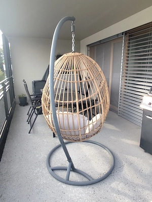 Hängesessel Boho Rattangeflecht Bild 3