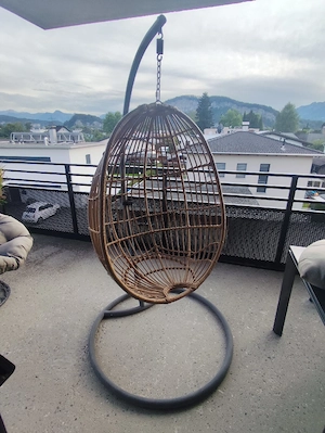 Hängesessel Boho Rattangeflecht Bild 4
