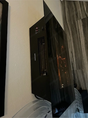 Elektrokamin Wandkamin mit Heizfunktion & Flammeneffekt (Glasfront) Bild 3