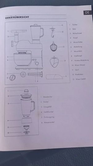 Klarstein Küchenmaschine, wenig gebraucht, daher in sehr gutem Zustand aus Nichtraucherhaushalt Bild 7
