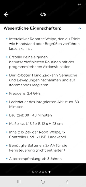Roboter Hund mit Fernbedienung  Bild 3