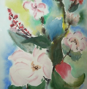 Blumenstrauß Original Bild Aquarell   signiert gerahmt 49x61 cm   siehe Fotos Bild 7