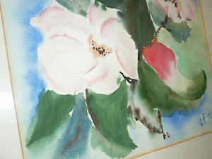 Blumenstrauß Original Bild Aquarell   signiert gerahmt 49x61 cm   siehe Fotos Bild 6