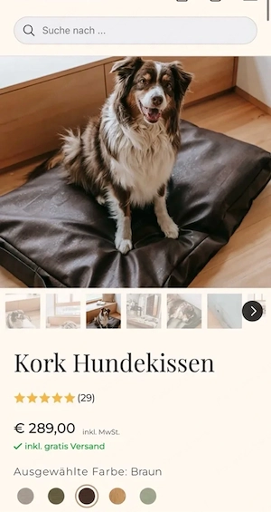 Hundekissen, Clarissakork Bild 4