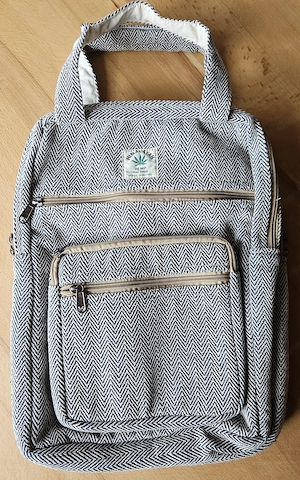 Himalayan Hemp Hanf-Rucksack   Tasche mit vielen Fächern (NEPAL) Bild 2
