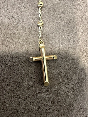 14K (585) Gold-Rosenkranzkette - 60 cm Bild 4