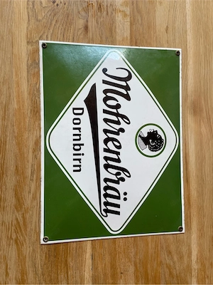 Original Mohrenbräu Email Schild Bild 2