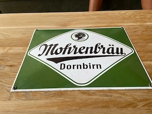 Original Mohrenbräu Email Schild