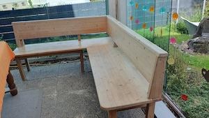 Holz - Eckbank im Wintergarten Bild 3