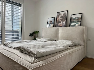 Bett in Cord Optik Bild 2