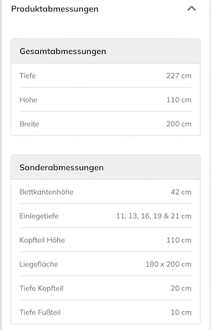 Bett in Cord Optik Bild 3