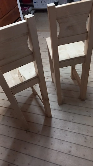 2 stabile Barhocker vom Tischler aus Vollholz gefertigt Bild 4