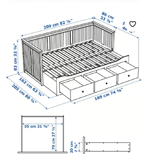 Ikea Bett zu verschenken  Bild 3