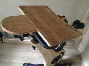 MANUFACTUM Nohrd Bike Fahrrad-Ergometer mit iPad-Holzauflage