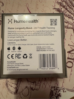 Hume Longevity Band 24 7 Healt Tracking Bild 4