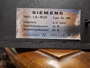 Musikboxen Siemens HIFI Bild 3