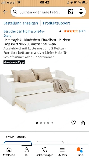 Bett 90x200 Ausziehen bett Bild 4