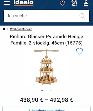 Richard Glässer Weihnachtspyramide bunte Figuren Bild 5