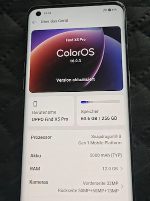 OPPO Find X5 Pro - 256GB   12GB Ram - Ceramic White + OVP Bild 2