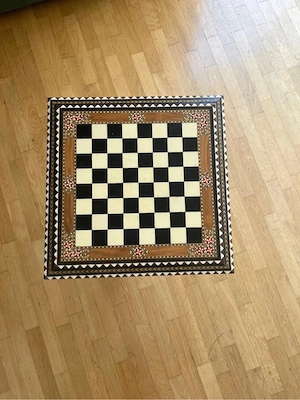 Antiker Schachtisch Intarsien Taracea - Dekorativer Schachtisch Bild 4