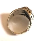 Stilvoller Ring in Metall, Schwarz Silber, Größe 68 (21,6 mm  ) zeitloses Siegel-Design. Bild 3
