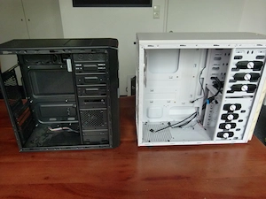 Zu verschenken: 2 PC-Gehäuse (Sharkoon weiß + Midi schwarz) Bild 3