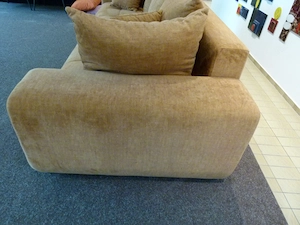 Designer Big Sofa XXL Samt senfgelb 288 cm   superweich Bild 6