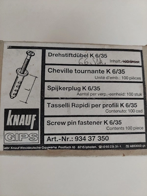KNAUF  Drehstiftdübel Bild 2